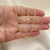 Oro Laminado Basic Necklace, Gold Filled Style Paperclip Design, Polished, Golden Finish, 04.02.0010.20