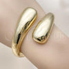 Oro Laminado Individual Bangle, Gold Filled Style Teardrop Design, Polished, Golden Finish, 07.215.0001.04