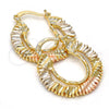 Oro Laminado Small Hoop, Gold Filled Style Polished, Tricolor, 02.170.0151.25