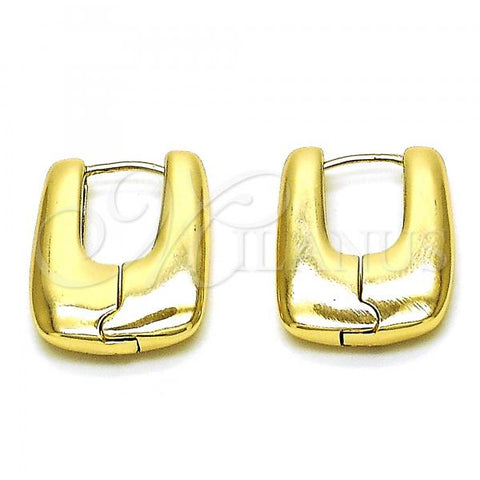 Oro Laminado Huggie Hoop, Gold Filled Style Polished, Golden Finish, 02.213.0493.15