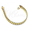 Oro Laminado Basic Bracelet, Gold Filled Style Polished, Golden Finish, 04.319.0014.08