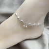 Sterling Silver Charm Anklet , Heart Design, Polished, Silver Finish, 03.407.0006.10
