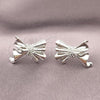 Rhodium Plated Stud Earring, Bow Design, Polished, Rhodium Finish, 02.341.0193.1