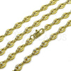 Oro Laminado Fancy Necklace, Gold Filled Style Puff Mariner Design, Polished, Golden Finish, 04.213.0354.24