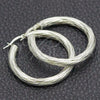 Sterling Silver Medium Hoop, Diamond Cutting Finish, Silver Finish, 02.389.0179.30