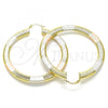 Oro Laminado Large Hoop, Gold Filled Style Polished, Tricolor, 02.170.0226.60