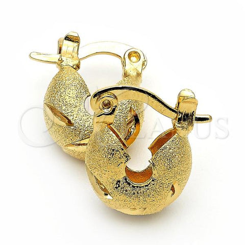 Oro Laminado Children Hoop, Gold Filled Style Matte Finish, Golden Finish, 5.159.095