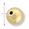 Oro Laminado Bead, Gold Filled Style Ball Design, Polished, Golden Finish, 018745