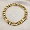 Stainless Steel Basic Bracelet, Figaro Design, Polished, Golden Finish, 03.257.0002.09