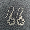 Sterling Silver Dangle Earring, Flower Design, Polished, Silver Finish, 02.392.0007