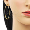 Oro Laminado Large Hoop, Gold Filled Style Matte Finish, Golden Finish, 02.93.0006.50