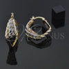 Oro Laminado Medium Hoop, Gold Filled Style Diamond Cutting Finish, Tricolor, 5.154.013