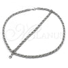 Stainless Steel Necklace and Bracelet, Rope Design, Diamond Cutting Finish,, 06.278.0009