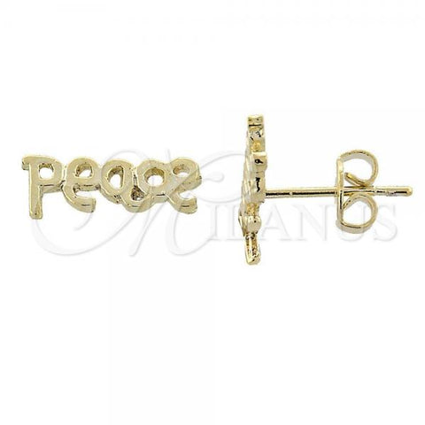 Oro Laminado Stud Earring, Gold Filled Style Polished, Golden Finish, 02.94.0053 *PROMO*