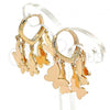 Oro Laminado Huggie Hoop, Gold Filled Style Butterfly Design, Polished, Golden Finish, 02.63.2722.15