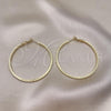 Oro Laminado Large Hoop, Gold Filled Style Diamond Cutting Finish, Golden Finish, 02.93.0003.50
