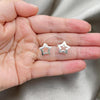 Sterling Silver Stud Earring, Star Design, Polished, Silver Finish, 02.407.0004