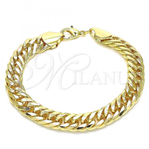 Oro Laminado Basic Bracelet, Gold Filled Style Polished, Golden Finish, 03.331.0140.09