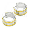 Stainless Steel Huggie Hoop, Polished, Two Tone, 02.230.0034.1.20
