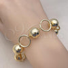 Oro Laminado Fancy Bracelet, Gold Filled Style Chunky Design, Polished, Golden Finish, 03.331.0233.09