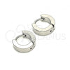 Stainless Steel Huggie Hoop, Polished, Steel Finish, 02.255.0007.10