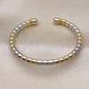 Oro Laminado Individual Bangle, Gold Filled Style Hollow Design, Polished, Tricolor, 07.170.0070