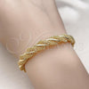 Oro Laminado Individual Bangle, Gold Filled Style and Filigree Polished, Golden Finish, 07.319.0004