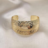 Oro Laminado Individual Bangle, Gold Filled Style Chunky Design, Diamond Cutting Finish, Golden Finish, 07.122.0001