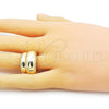 Oro Laminado Elegant Ring, Gold Filled Style Chunky Design, Polished, Golden Finish, 01.213.0041