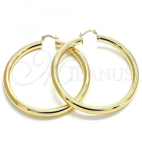 Oro Laminado Extra Large Hoop, Gold Filled Style Polished, Golden Finish, 02.170.0088.70