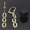 Oro Laminado Long Earring, Gold Filled Style Golden Finish, 02.63.0735