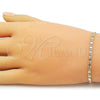 Oro Laminado Basic Bracelet, Gold Filled Style Mariner Design, Diamond Cutting Finish, Golden Finish, 04.213.0243.07