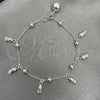 Sterling Silver Charm Bracelet, Pineapple Design, Polished, Silver Finish, 03.409.0008.07