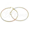 Oro Laminado Extra Large Hoop, Gold Filled Style Polished, Tricolor, 02.170.0296.70