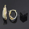 Oro Laminado Medium Hoop, Gold Filled Style Diamond Cutting Finish, Tricolor, 5.156.025.1