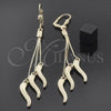 Oro Laminado Long Earring, Gold Filled Style Golden Finish, 5.102.004