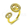 Oro Laminado Elegant Ring, Gold Filled Style Puff Mariner Design, Polished, Golden Finish, 01.196.0001
