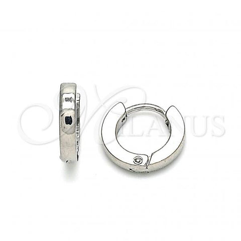 Stainless Steel Huggie Hoop, Polished, Steel Finish, 02.255.0012.10