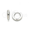 Stainless Steel Huggie Hoop, Polished, Steel Finish, 02.255.0012.10