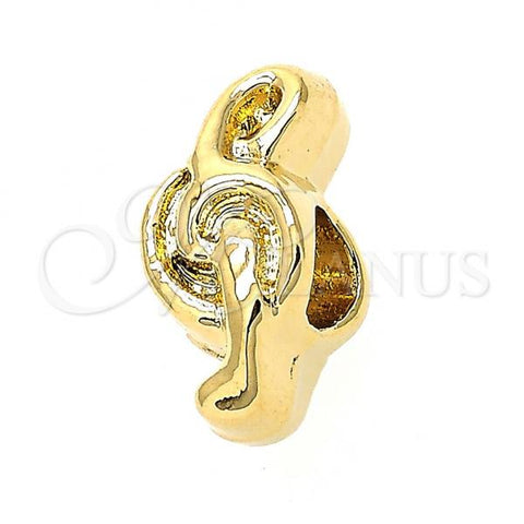 Oro Laminado Love Link Pendant, Gold Filled Style Music Note Design, Golden Finish, 05.179.0020