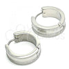 Stainless Steel Huggie Hoop, Matte Finish, Steel Finish, 02.230.0060.20