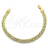 Oro Laminado Basic Bracelet, Gold Filled Style Polished, Golden Finish, 03.145.0008.08