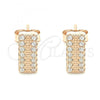 Sterling Silver Stud Earring, with White Cubic Zirconia, Polished, Rose Gold Finish, 02.336.0163.1