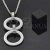 Stainless Steel Pendant Necklace, Steel Finish, 04.113.0016