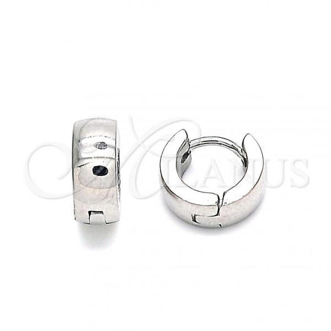 Stainless Steel Huggie Hoop, Polished, Steel Finish, 02.255.0008.10