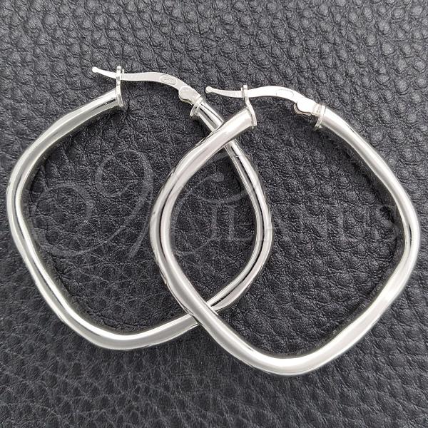 Sterling Silver Medium Hoop, Diamond Cutting Finish, Silver Finish, 02.389.0142.25