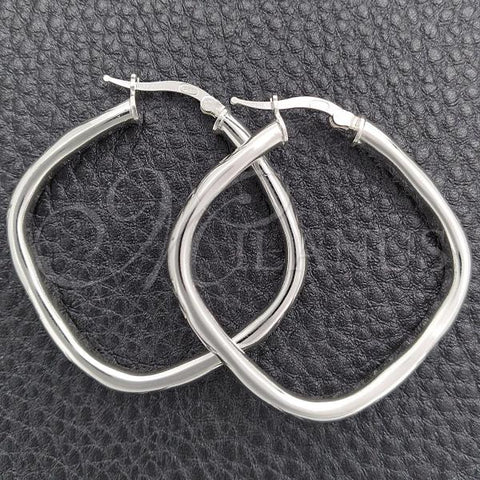 Sterling Silver Medium Hoop, Diamond Cutting Finish, Silver Finish, 02.389.0142.25