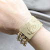 Stainless Steel Fancy Bracelet, Leaf Design, Polished, Golden Finish, 03.63.22111.08