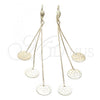 Oro Laminado Long Earring, Gold Filled Style Golden Finish, 02.63.0630