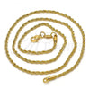 Oro Laminado Basic Necklace, Gold Filled Style Rope Design, Polished, Golden Finish, 04.64.0001.16